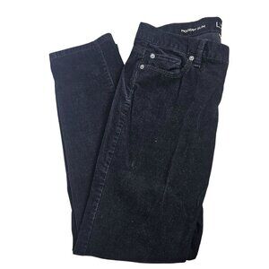 Ann Taylor Loft Modern Slim Low Rise Corduroy Jeans Womens Size 10P Black
